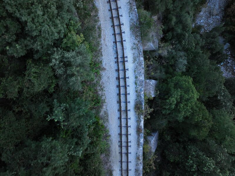 Pelion Train Rails Aerial photo