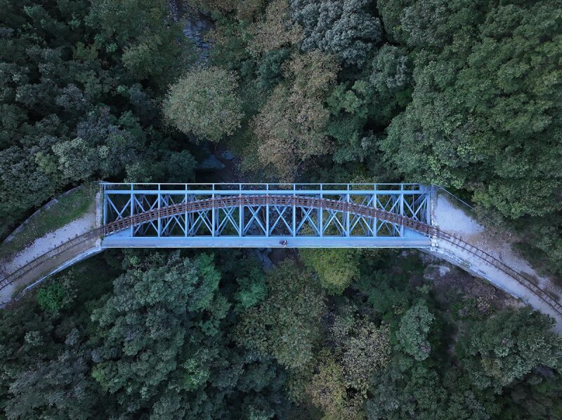 Pelion Train Rails Aerial photo